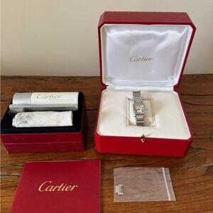 Cartier Tank Francaise, Small Model, box & cleaning kit